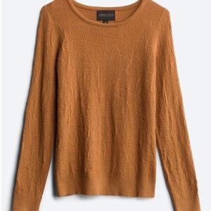 Marlee Textured Crew Neck Pullover Orange